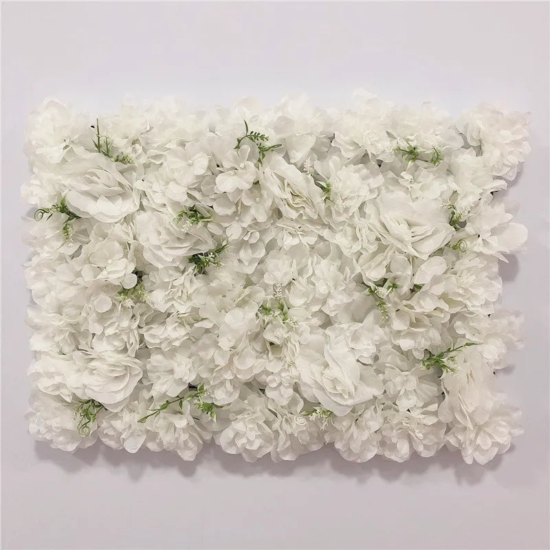 Pink Silk Rose Flower Wall Artificial Flower Backdrop Panel for Wedding Baby Shower Birthday Home Party Decoration Room Decor