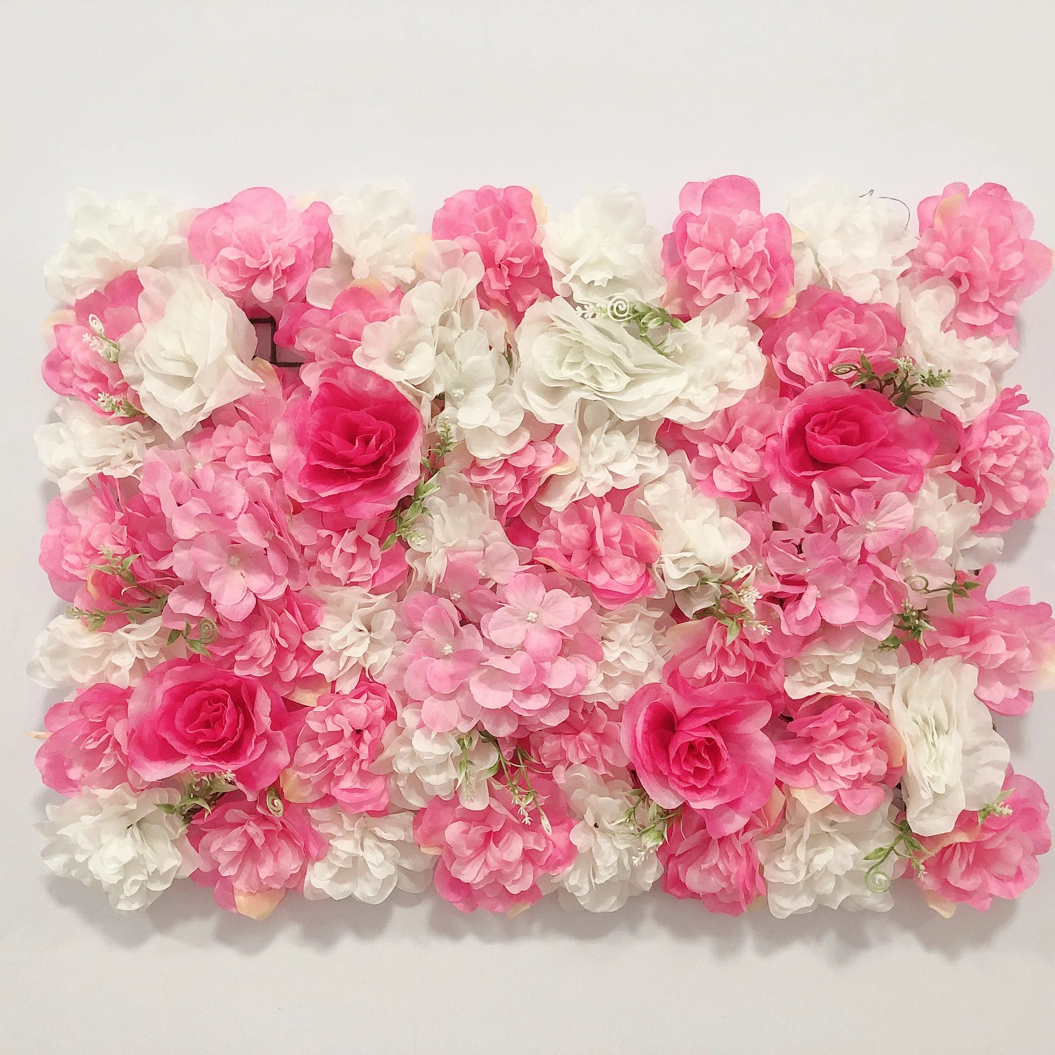 Pink Silk Rose Flower Wall Artificial Flower Backdrop Panel for Wedding Baby Shower Birthday Home Party Decoration Room Decor