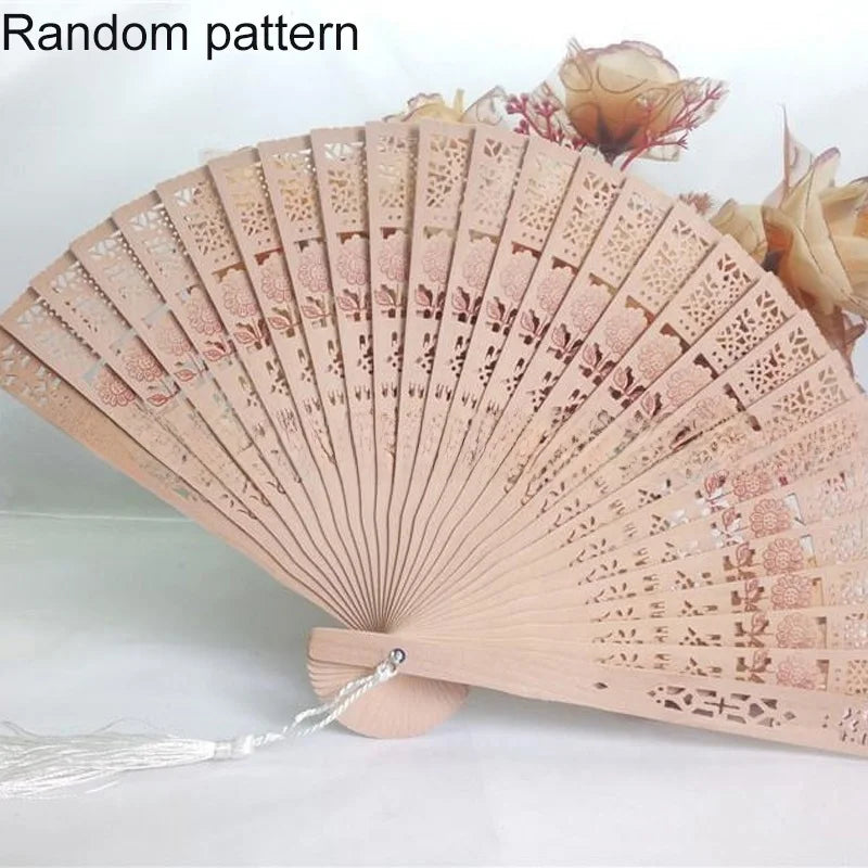 Embroidery Chinese Dance Hand Fan Party Wedding Prom Bamboo Hand Folding Lace Fabric Vintage Craft Gift Fan Home Decoration