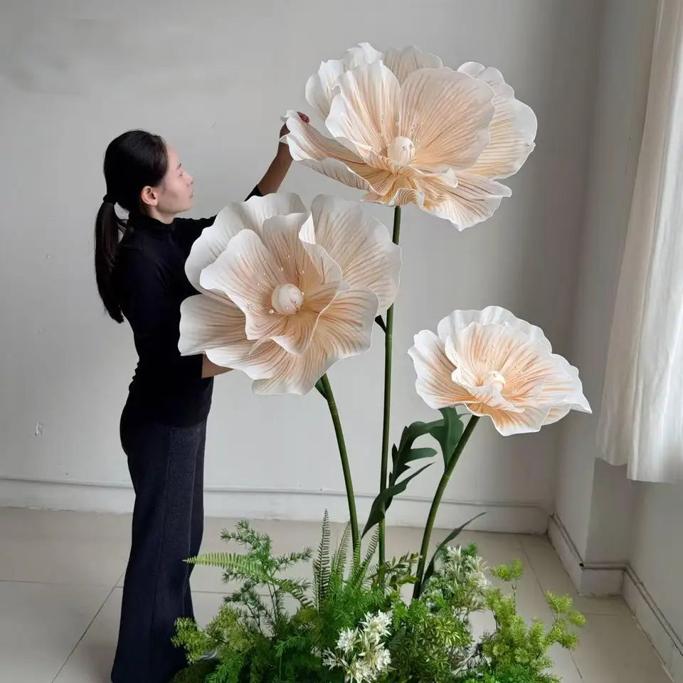 170cm EVA Large Artificial Flowers Road Lead Flower Window Display Wedding Decor Props Party Home Decoration Marriage With Stand