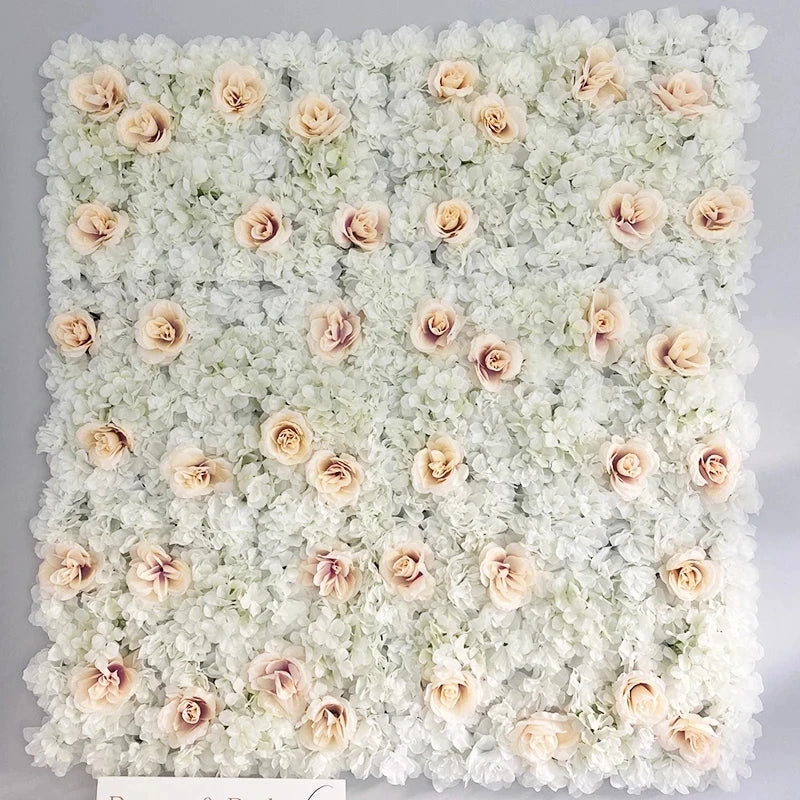 Pink Silk Rose Flower Wall Artificial Flower Backdrop Panel for Wedding Baby Shower Birthday Home Party Decoration Room Decor
