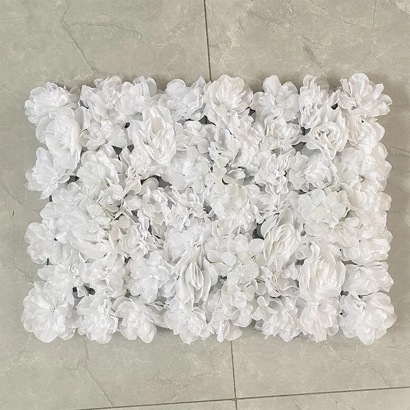 Pink Silk Rose Flower Wall Artificial Flower Backdrop Panel for Wedding Baby Shower Birthday Home Party Decoration Room Decor