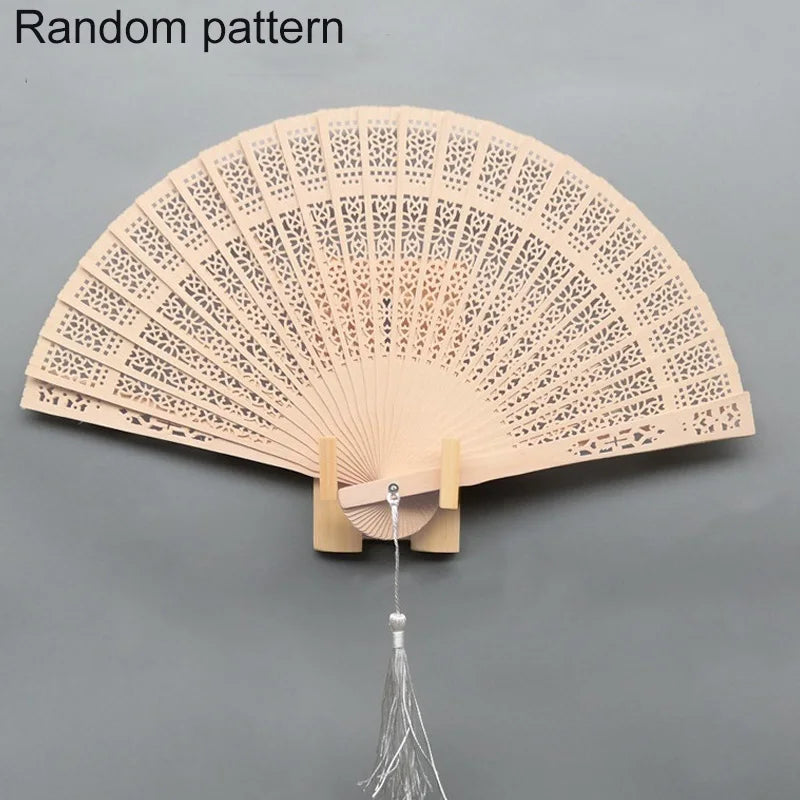 Embroidery Chinese Dance Hand Fan Party Wedding Prom Bamboo Hand Folding Lace Fabric Vintage Craft Gift Fan Home Decoration