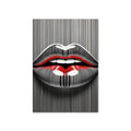 Striped Lips Canvas Painting Black White Pop Wall Art Bold Abstract Lip Picture Modern Fashion Home Decor Canvas Poster Print