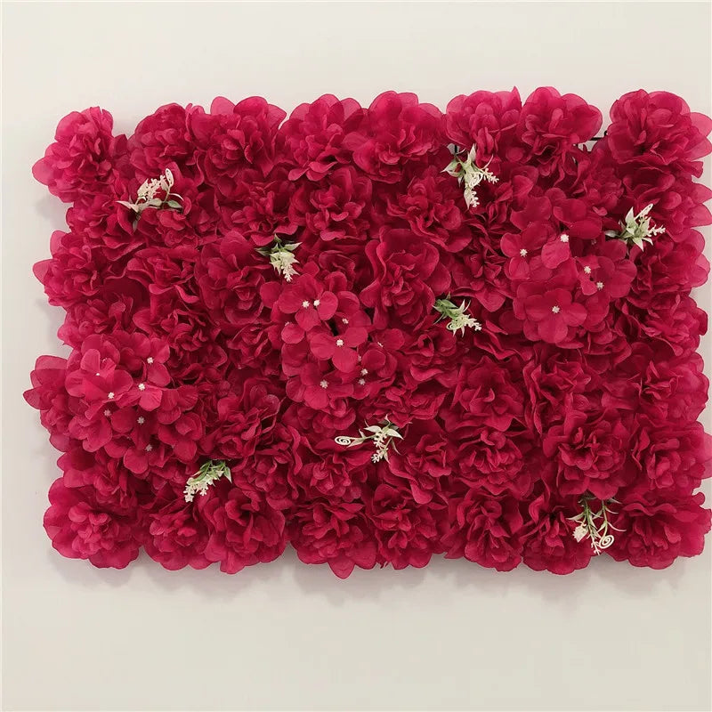 Pink Silk Rose Flower Wall Artificial Flower Backdrop Panel for Wedding Baby Shower Birthday Home Party Decoration Room Decor