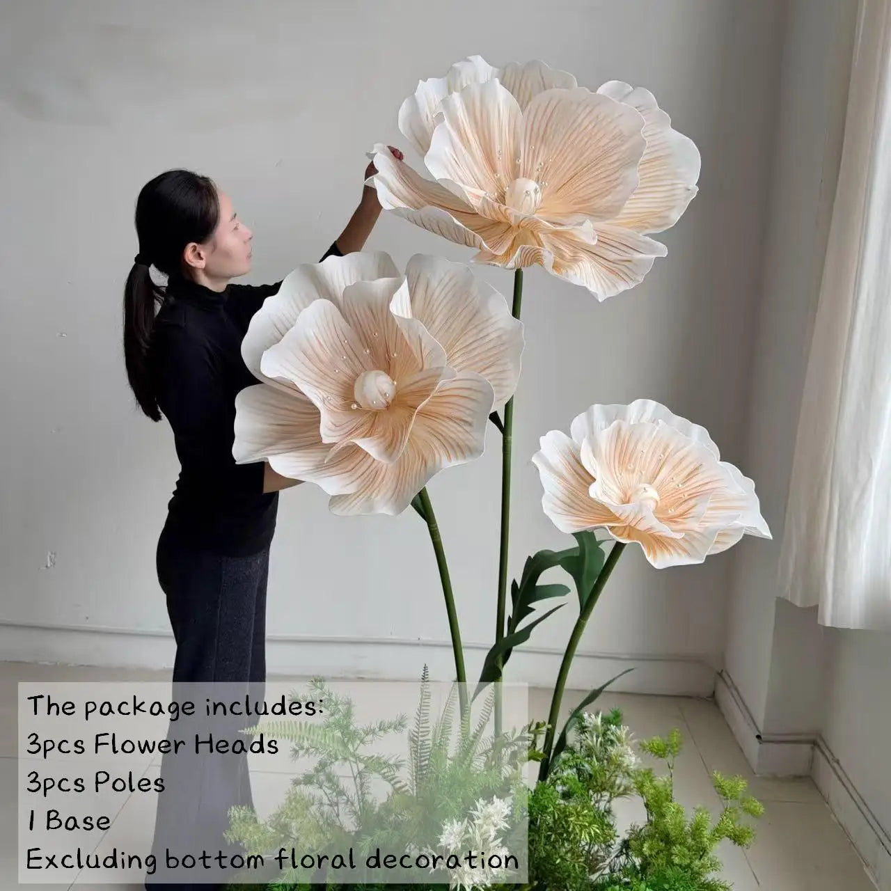 170cm EVA Large Artificial Flowers Road Lead Flower Window Display Wedding Decor Props Party Home Decoration Marriage With Stand