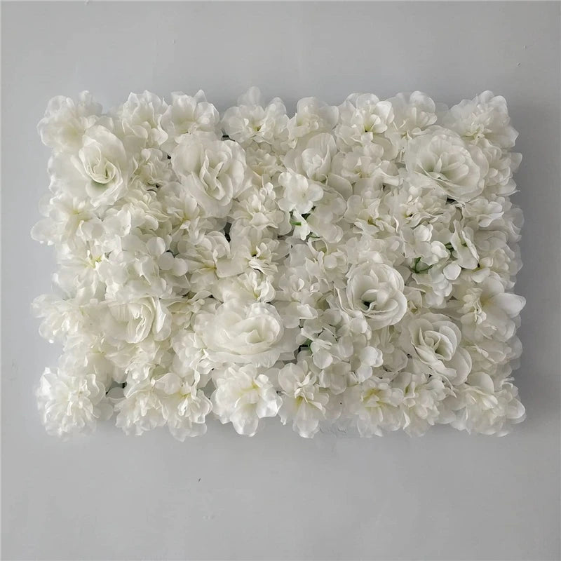 Pink Silk Rose Flower Wall Artificial Flower Backdrop Panel for Wedding Baby Shower Birthday Home Party Decoration Room Decor