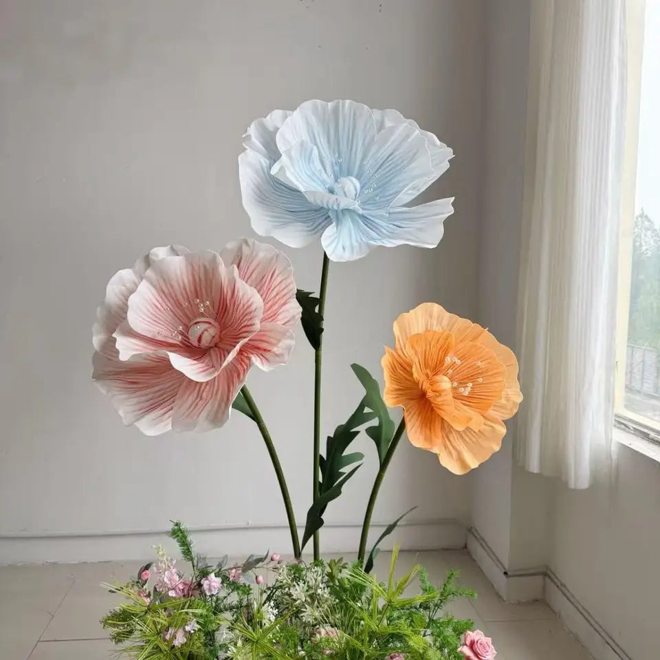 170cm EVA Large Artificial Flowers Road Lead Flower Window Display Wedding Decor Props Party Home Decoration Marriage With Stand