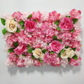 Pink Silk Rose Flower Wall Artificial Flower Backdrop Panel for Wedding Baby Shower Birthday Home Party Decoration Room Decor