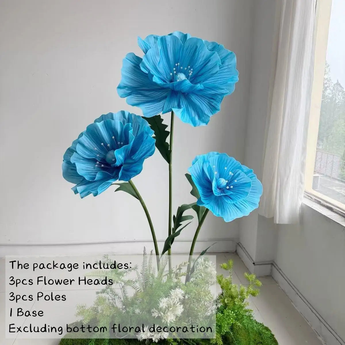 170cm EVA Large Artificial Flowers Road Lead Flower Window Display Wedding Decor Props Party Home Decoration Marriage With Stand